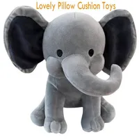 DHL spedizione bambini elefante morbido cuscino farcito bambola carino comfort bambino elefante peluche giocattolo elefante addormentato cuscino cuscino bolster regalo di compleanno 496