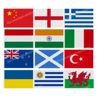 Chiny Anglia Węgry Indie Włochy Turcja Ukraina Flagi National Polyester Banner 90 * 150 cm 3 * Flaga 5 stóp na całym świecie można dostosować