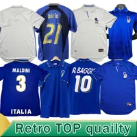 1994 Personalizado Retro Jersey 1999 98 97 Maldini Baresi R. Baggio Albertini Donadoni Signori Zola Fãs Versão Camisa de Futebol 94