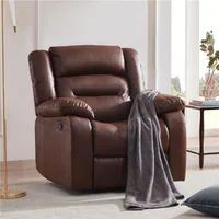 Muebles de sala de estar Orisfuer. Sofá salón ergonómico de sillón de masaje con calefacción de cuero PU con 8 puntos de vibración A33