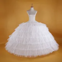 Vit super stor 6-hoop br￶llop brud prom petticoat underskirt crinoline