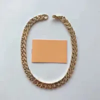 Mode 18k Gold Plattiert Kubanische Linkketten Halsketten Armbänder für Herren und Frauen Liebhaber Geschenk Hip Hop Schmuck mit Box NRJ