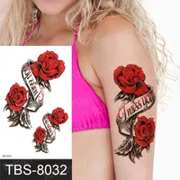 Impermeabile tatuaggi temporanei adesivi adesivi tatuaggi per le donne ragazze braccio rosa fiore loto fiore manica falsa tatoo sexy corpo arte tatuai tatouage temporaire femme indietro