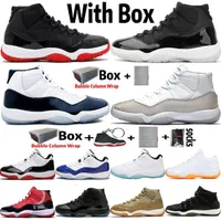 2021 Top Quality High Jumpman 11 og 11s Hommes Basketball Chaussures 25e anniversaire Bred Unc Gamma Blue Concord 45 Hommes Sports Femmes Sneakers Formateurs Taille 13
