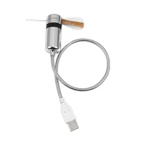 Elektrische ventilatoren USB Mini Tijd en Temperatuur Display Creative Gift met LED Light Cool Gadget voor laptop -pc -computer