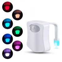 Toilet Nachtlampje LED Lamp Smart Badkamer Menselijke Motie Geactiveerd 8/16 Kleuren Automatische Backlight voor toiletten Lichten