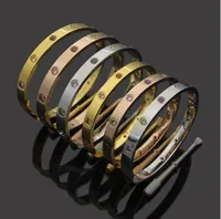 Nuovo braccialetto in pelle di arrivo design classico moda donna braccialetti oro argento rosa titanio acciaio braccialetto di acciaio coppia gioielli all'ingrosso