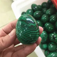 장식용 물체 인형 1pc Malachite Crystal Egg Stone 보석 마사지 Yoni 가정 장식