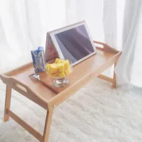 Mats & Pads Folding Wooden Table Tray Laptop Computer Desk Stand Picnic Multifunction Bamboo Lazy Bed Book
