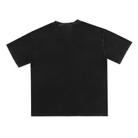 Мужские футболки проблемные печать Ретро высокая улица вымытые мужчины и женщины пару с короткими рукавами футболка