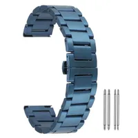 Uhr Armband 20mm Uhren Gurtverschluss Uhrenband 22mm Armbanduhr Band Edelstahl 18mm 24mm Citurini di Acciaio pro Orologi H0915