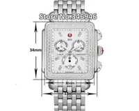 Signatur Deco Diamonds Mop Shell Dial Diamond Mark Quartz Movement Watch Kvinnors MWW06P000099 Lady Klockor 33mm
