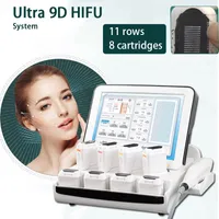 3D HIFU Minska Cellulite Machine Face Lift Hem Använd enhet med 9D eller 8 patroner skönhetsutrustning
