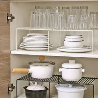 Weiße Küche Lagerregal Stahl Metalldraht Rack Platte Teller Organizer Schrank Organisation Pantries Schränke Home Dez