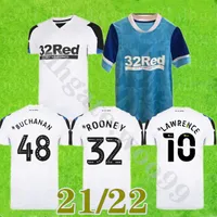 21 22 Derby County Home Away Soccer Jerseys Rooney White 2021 2022 Camisetas de Fútbol Lawrence Bogle Waghorn Maillot Football Shirt Bielik Thailand Kwaliteit