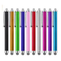 9.0 Touch Screen Pen Metal Capacitive Screen Stylus Pens For Samsung iPhone Cell Phone Tablet PC 10 Colors3196