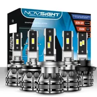 Car Headlights NOVSIGHT Headlight Bulbs H7 LED H4 H1 H3 H11 H8 9005 9007 9006 H13 Mini Lights 80W 15000LM 6500K Decoder Auto Headlamps