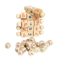 US-amerikanische Vorlage aus Holz Montessori Phonetic Cubes Leseblöcke, Kindergarten Pädagogische Spielzeug (40 Stück Anordnung) 224B278E