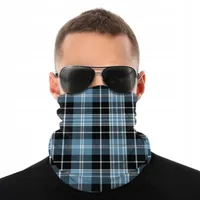 Tücher Clark Scottish Tartan Plaid Half Gesichtsmaske Männer Frauen Mode Tube Schal Neck Bandanas Schutzkopfbekleidung Radfahren Wandern