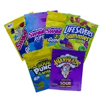 حقيبة Weedtarts Bag Mylar Bags Edibles Rope Bites Packaging Gummy Gummies Gourd Sour Packing Pouch Sharks 500mg