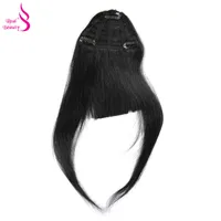 Real Beauty Proste Human Clip Remy Chiński Hair Extension Bangs 20 gramów Czarny 100% Natural Fringe