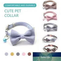 Cão colarinho ajustável Respirável Bonito Bow Gravata com sinos para pequenos cães médios gatos ao ar livre colar de estimação Products