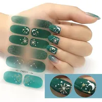 Crystal Nail Stickers Color Gradient Art Glass Nails Polish Gemstone Transfer Decals Foils Wraps Decoration &