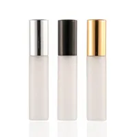 2022 10ml Frosted Glass Spray Empty Perfume Bottle Anodized Aluminum Travel Portable Perfume Essential Oil Sub-bottle Cosmetic Container