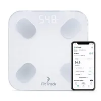 Escala digital de BMI inteligente: medir el peso y la grasa corporal: la báscula de baño de vidrio Bluetooth más precisa