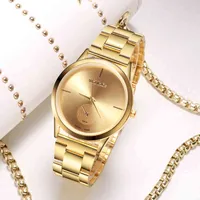 Luxe heren- en dameshorloges Designer Merk Horloges WOMAGE MONTRE DE LUXE GIET FEMME, EN ACIER INOXYDABLE, OF ROSE,
