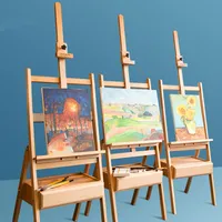 Einstellbare Buchenstechfaktor für den Künstler Malerei Skizze Staffelei Zeichnung Tischbox Ölfarben Staffelei Tabelle Kunstbedarf Für Malerei