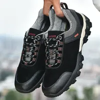 Черная мужская обувь повседневная замшевая кожа на открытом воздухе мужские кроссовки дизайнерские моды тренеров дышащие пешеходные туфли для мужчин Tenis Skor