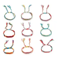 Bracelets de charme 9pcs / ensemble Bohème Bohème Chaîne de corde tissée à la main