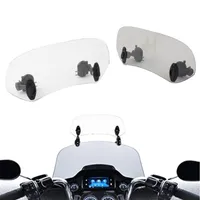 Motorcycle Windshield 280mm 11" Adjustable Clip-On Extension Spoiler Windscreen Deflector Universal For Motorbikes
