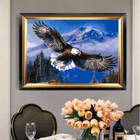 Картины Цифровой масляной живописи Фото летающий орел краска акриловые ручной работы взрослые дети подарочные украшения стены по искусству