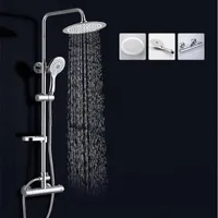 Vidric Thermostatic Brass Chrome Bathroom Bather Bather Shower Sets