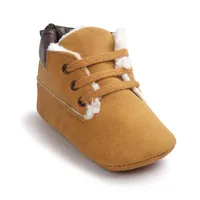 Första vandrare Wonbo Casual Winter Classic Baby Barn håller varma skor Crib Babe Sneakers Soft Soled High Top Boots