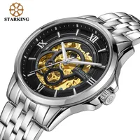 Brand Mechanical Watch Uomo Automatico Luxury Black Black WristWatch 50m Impermeabile in acciaio inox Business Sport Orologio da polso Orologio da polso