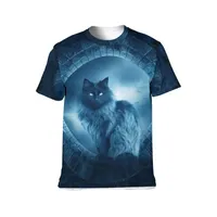 Ragazzo Girl 3D stampato T-shirt Casual coppia anime gatto estate latte di seta moda a maniche corte Top abbigliamento T-shirt da uomo