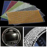 3mm DIYクリスタルラインストーン車の装飾デカールスタイールアクセサリーモバイル/ PCアートダイヤモンドの自己接着ステッカー装飾デカール