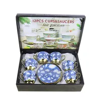 Europa Noble Bone China Coffee Cup Saucer Lepel Set 50ml Luxe Keramische Mok Porselein Tea Cafe Party Drinkware