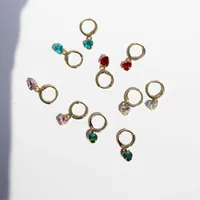 Dangle & Chandelier TARCLIY Fashion Colorful Small Love Rhinestone Earrings Simple Ear Buckle Women Heart-Shaped Cute Drop Earring Jewelry