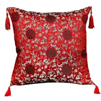 Cuscino / cuscino decorativo vintage nappa tassel jacquard cuscino cinese copertura decorativa di lusso coperture decorative floreale classico satinato