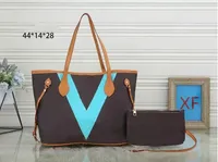 İki parçalı renkli çizgili çanta omuz çantası klasik grafiti tasarım yüksek kaliteli kadınlar büyük kapasiteli tasarımcı