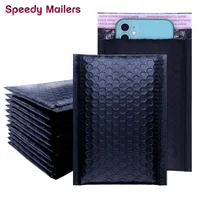 50PCS Pack Black Poly Bubble Mailer Mailers Padded Envelopes For Gift Packaging Lined Self Seal Bag Wrap