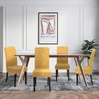 Cadeira cobre jacquard cobrir spandex sala de jantar padrão removível lavável lavável assento espesso 1/2/4 / 6pcs