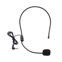 Micrófono para auriculares portátiles cableado de 3.5 mm en movimiento Flexible auricular Dynamic Jack MIC para altavoz Guía turística Conferencia Enseñanza