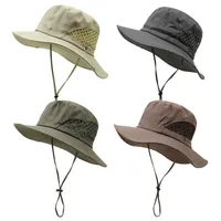 Bucket Hats Reversible Sun Hat Повседневная Caps Wild Filedable Быстрая Сушилка Ткань Летняя Пляжная Шапка