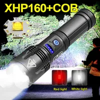 XHP160 Led Flashlight 700000 Lumen Led Torch Most Powerful COB Rechargeable Tactical Flashlights 18650 XHP90 Usb Flash Light 211223