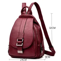 2021 Designer Backpacks Women Leather Backpacks Female School Bag for Teenager Girls Travel Back Bag Retro Bagpack Sac a Dos K726